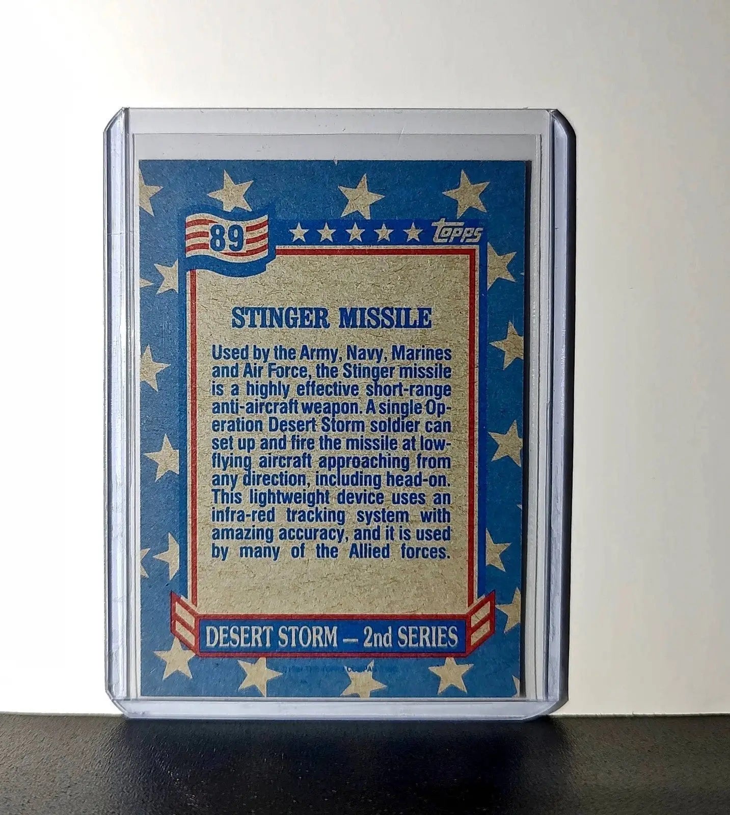 Stinger Missile 1991 Topps Desert Storm #89 Card