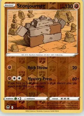 Stonjourner - Silver Tempest - 101/195 - Reverse Holo LP Pokemon - Pokémon Card Single