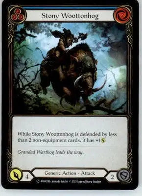 Stony Woottonhog (Blue) - Monarch - MON286 - Rainbow Foil Unl NM - TCG Card Single