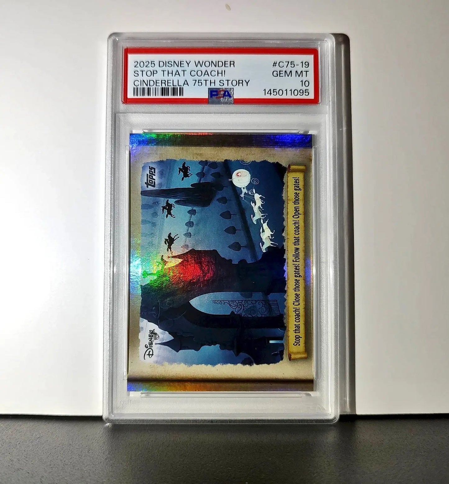 Stop that coach! Close gates! 2025 Topps Disney #C75-19 PSA 10 - Non-Sports Card Single