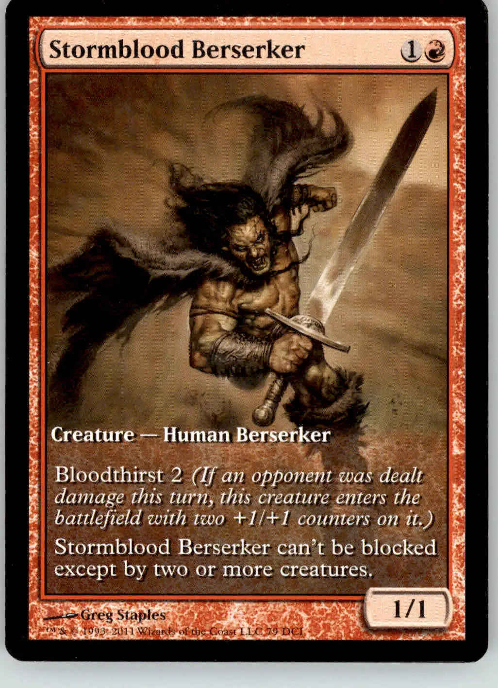 Stormblood Berserker - Game Day Promo - 156 - MP Magic: The Gathering