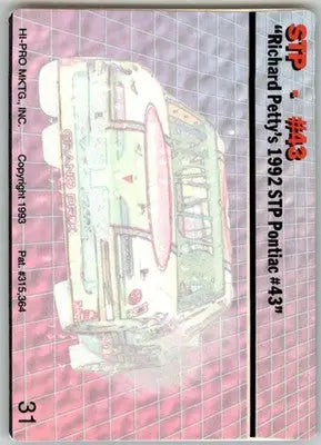 STP #43 - 1993 Action Packed - #31 - Racing - Racing Card Single