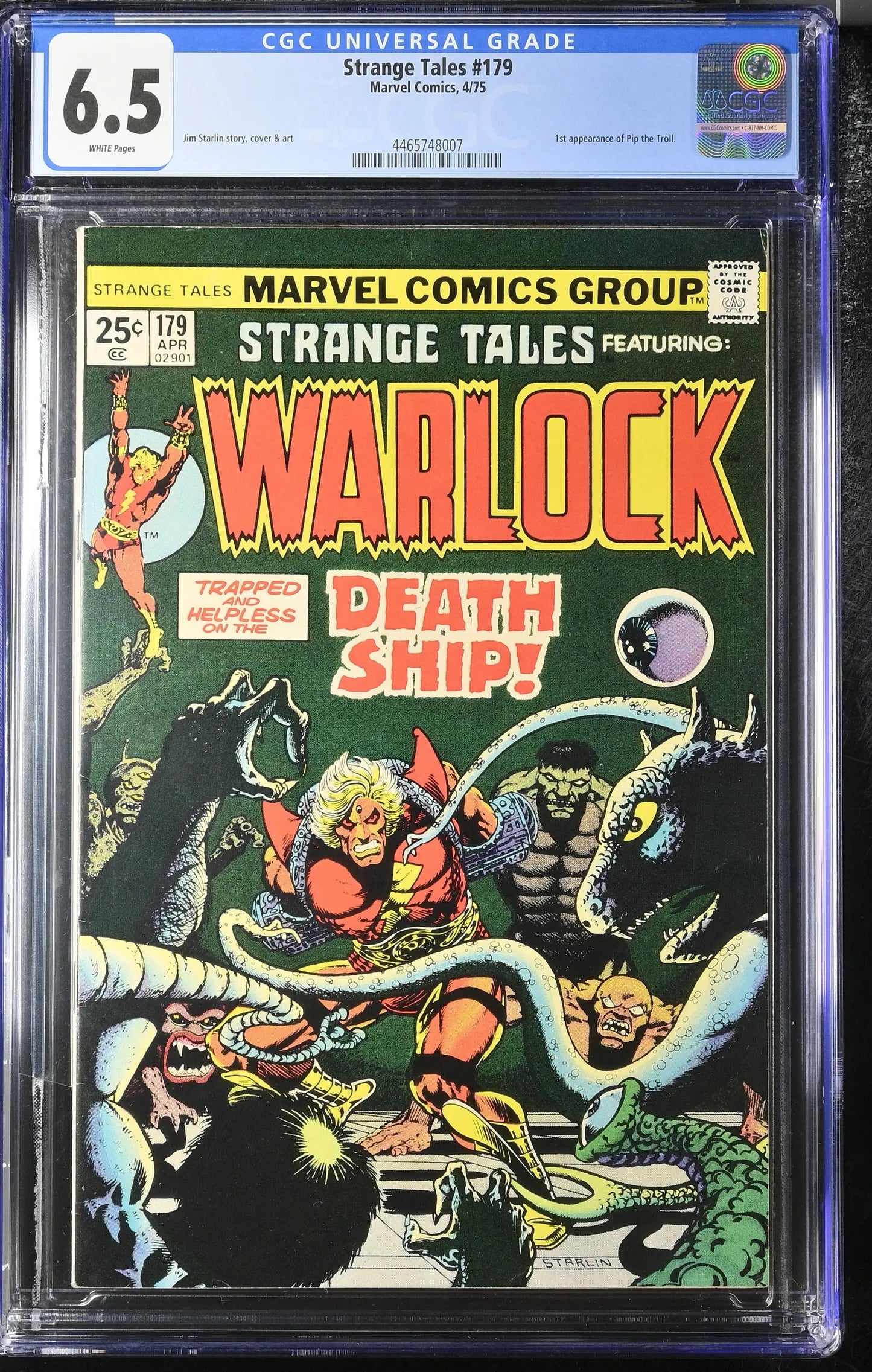 Strange Tales 179 (1975) Graded CGC 6.5 Warlock Pip the Troll - Comic Books