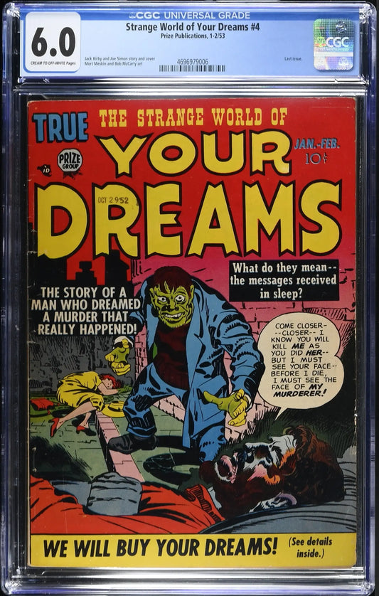Strange World of Your Dreams #4 (1953) Graded CGC 6.0 FN Jack Kirby Joe Simon - Comic Book