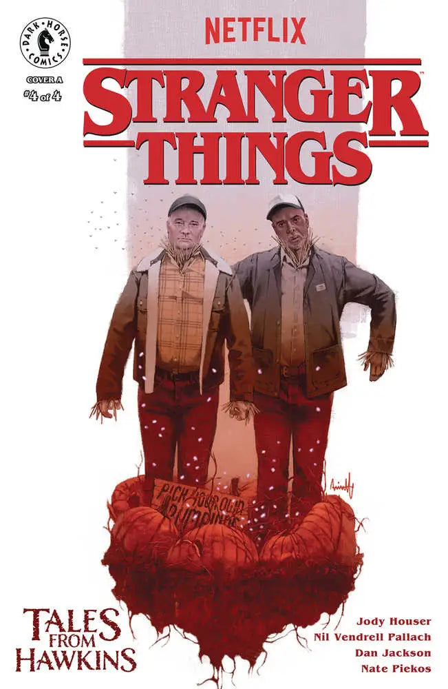Comic book cover of Stranger Things: Tales from Hawkins with red-tinted design