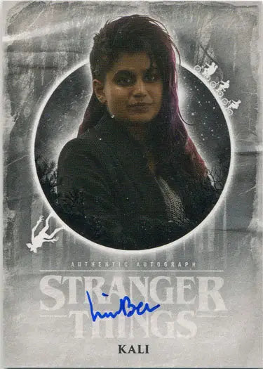 Autographed trading card of Linnea Berthelsen as Kali from Stranger Things
