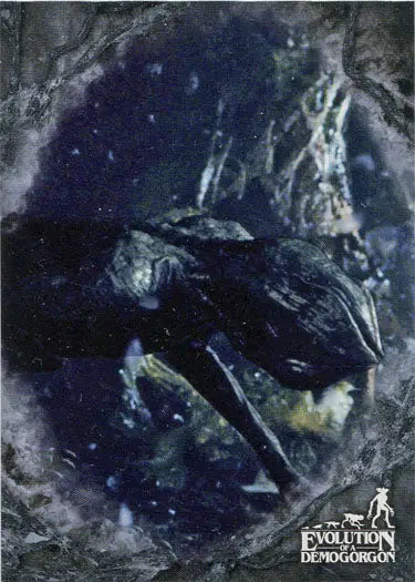 Fossilized skeletal remains of a dinosaur on Stranger Things Demogorgon Chase Card