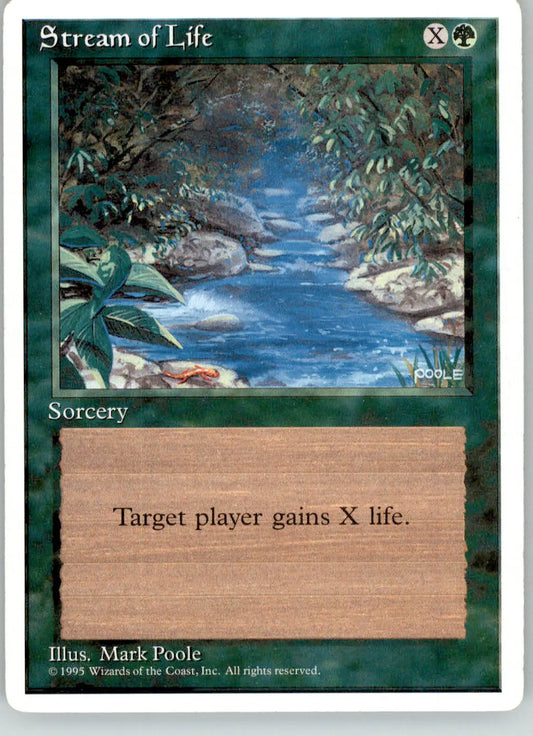 Stream of Life - Fourth Edition - 156 - MP Magic: The Gathering - Magic Card Single