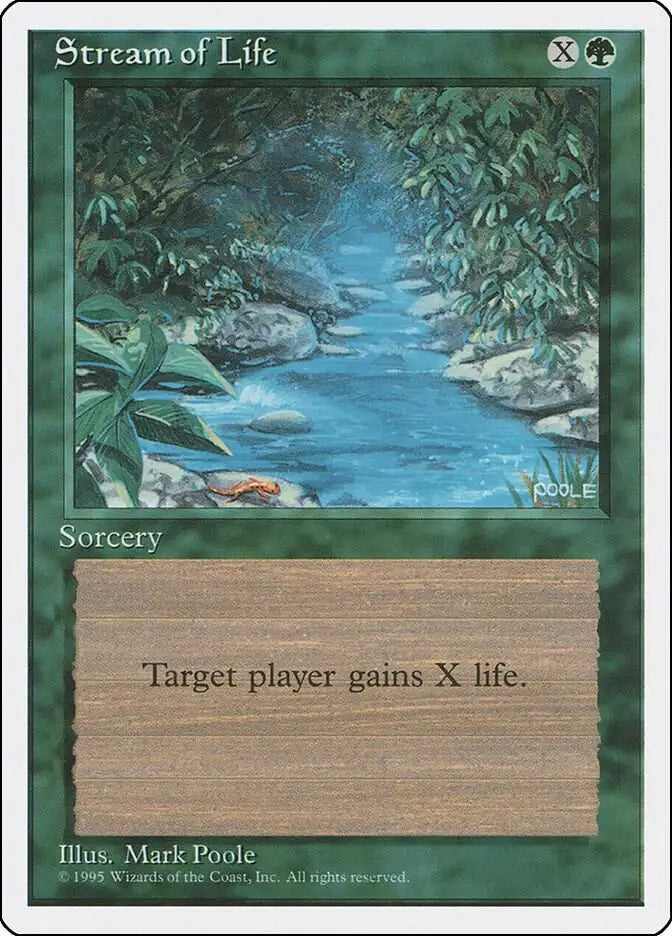 Stream of Life - Fourth Edition ALTERNATE - 156 - MP Magic: The Gathering - Magic Card Single