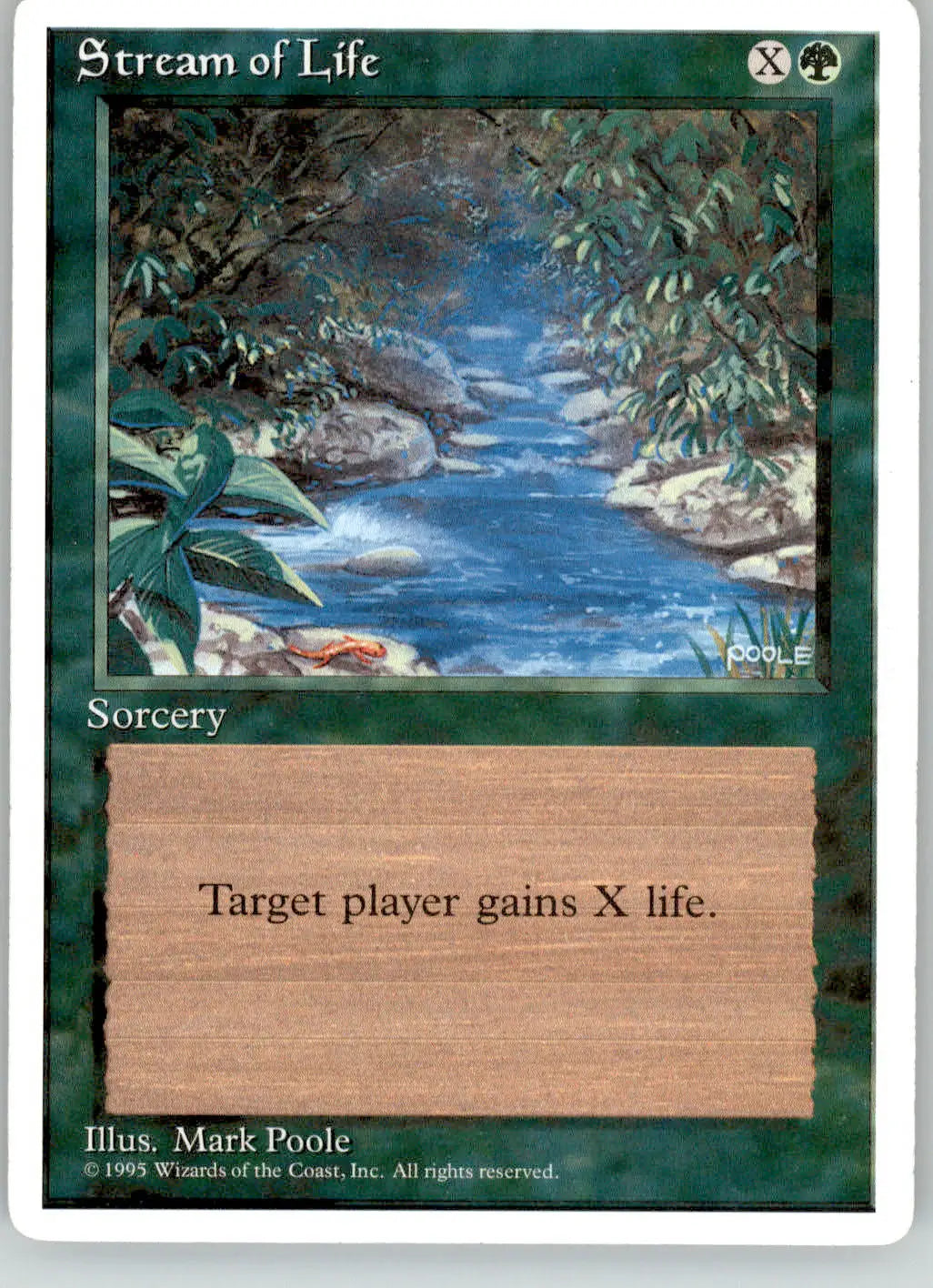 Stream of Life - Fourth Edition ALTERNATE - 156 - MP Magic: The Gathering - Magic Card Single