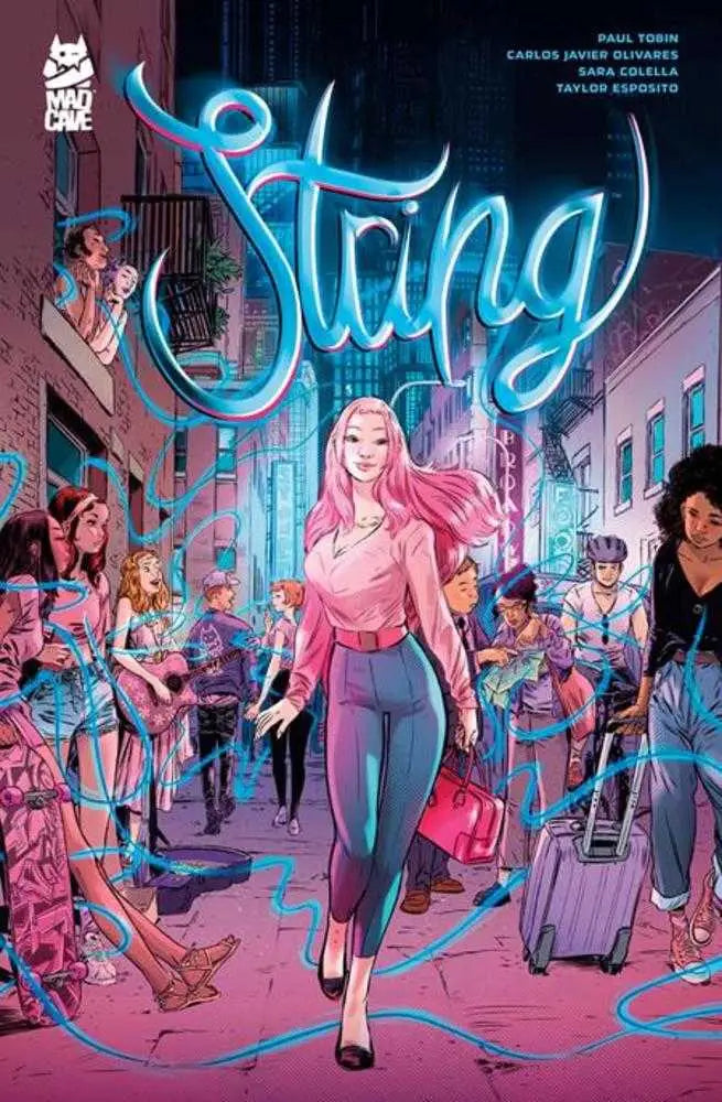 Comic book cover for String TPB Mature featuring vibrant artwork and bold title text