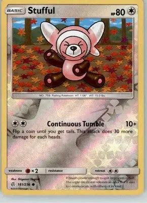 Stufful - Cosmic Eclipse - 181/236 - Reverse Holo LP Pokemon - Pokémon Card Single