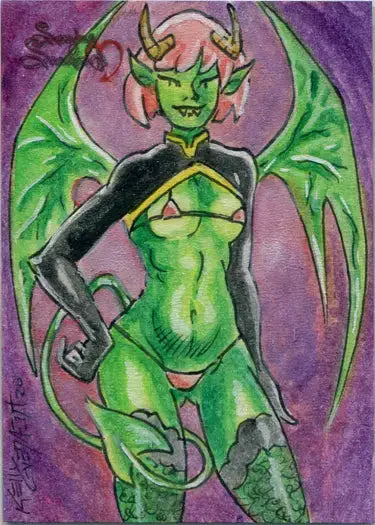 Succubus Sweethearts 5finity 2020 Sketch Card by Kelly Everaert V2 - Other