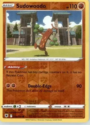 Sudowoodo - SWSH10: Astral Radiance - Reverse Holo LP - #074/189 - Pokémon Card Single