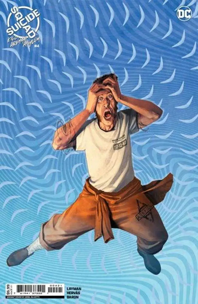 Person in casual clothing shows shock related to Suicide Squad Kill Arkham Asylum cover