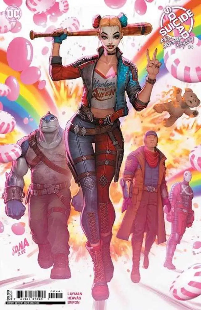 Comic book cover of Suicide Squad Kill Arkham Asylum #4 with character in red gear