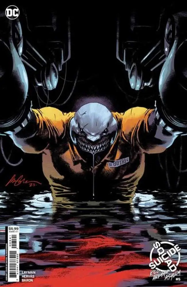 Menacing creature from Kill Arkham Asylum, featuring King Shark’s sharp-toothed grin