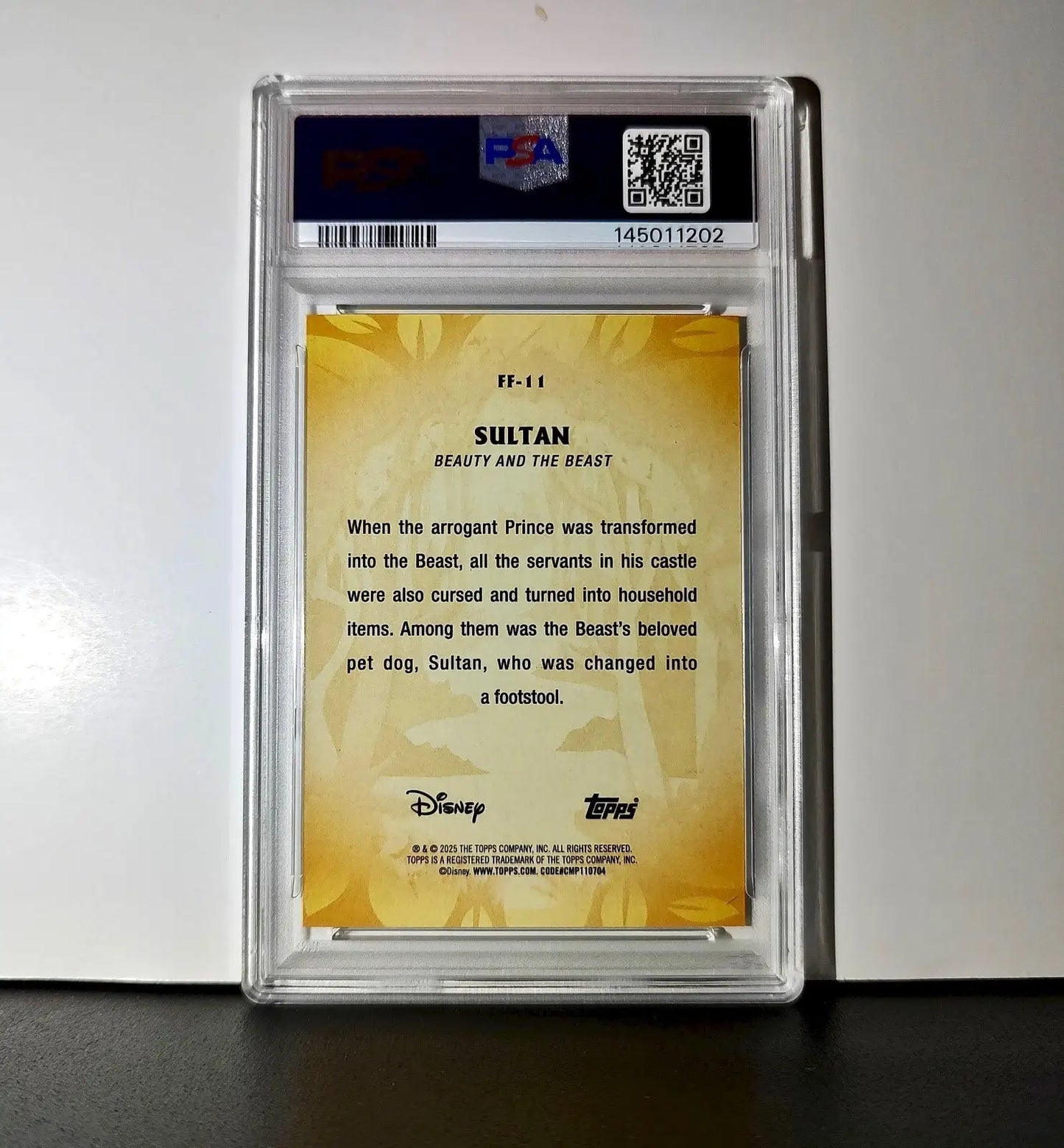 Sultan 2025 Topps Disney #FF-11 Furry Friends Beauty and the Beast PSA 10 GM - Non-Sports Card Single