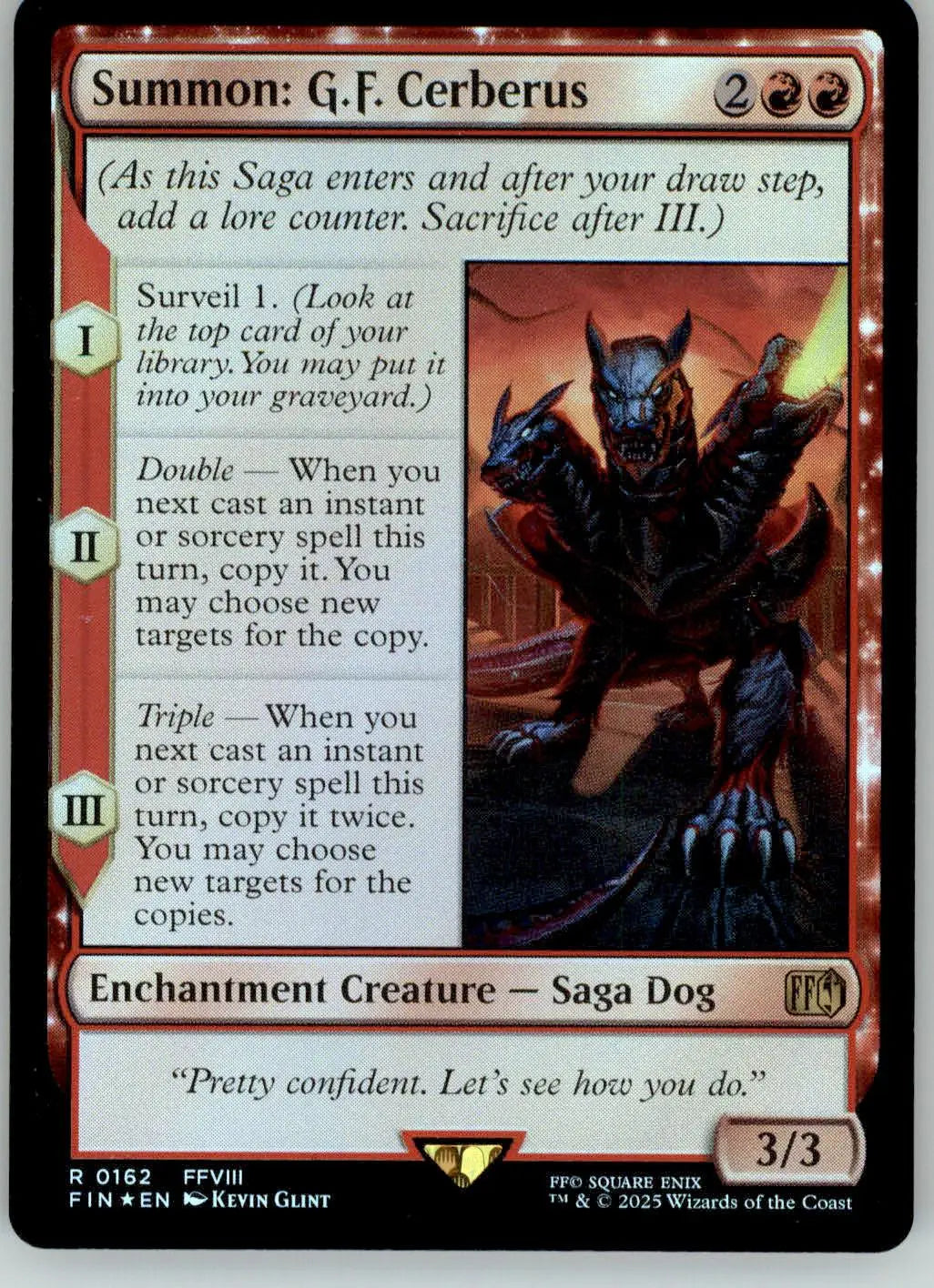 Summon: G.F. Cerberus - FINAL FANTASY - 162 - Foil NM Magic: The Gathering