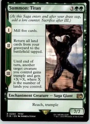 Summon: Titan - FINAL FANTASY - 204 - Normal NM - TCG Card Single