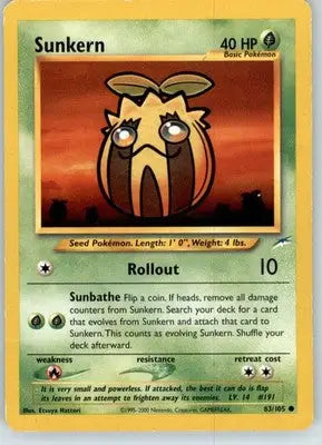 Sunkern - Neo Destiny - MP - 083/105 - Pokémon Card Single