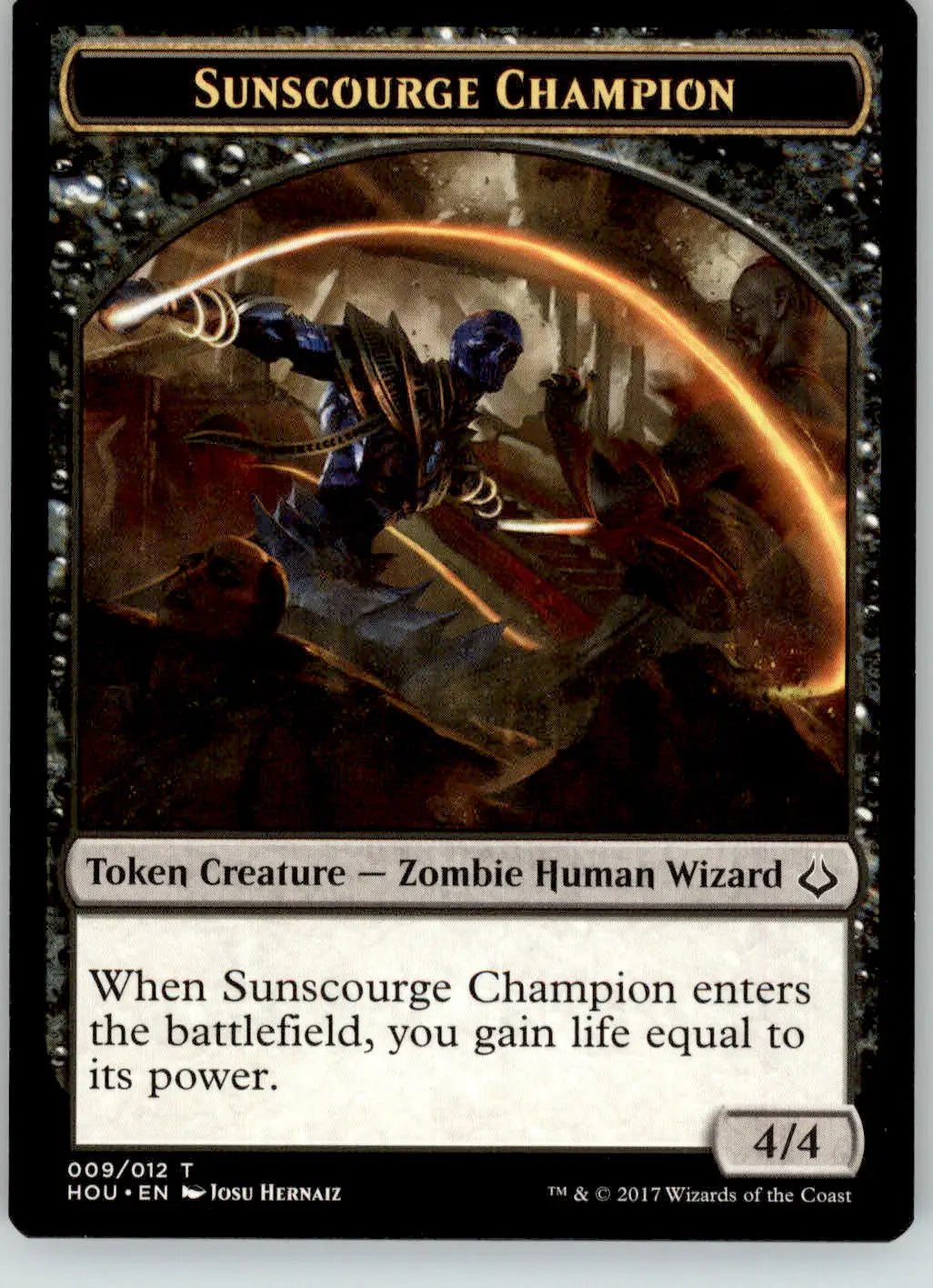 Sunscourge Champion Token - Hour of Devastation - 9 - NM Magic: The Gathering - Magic Card Single
