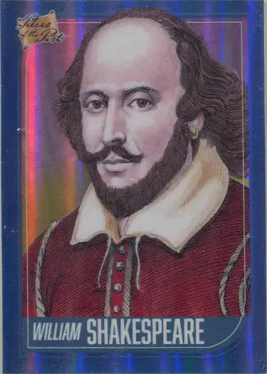 Super Break Pieces of the Past 2021 Blue Refractor Parallel Card 34 William Shakespeare - Other