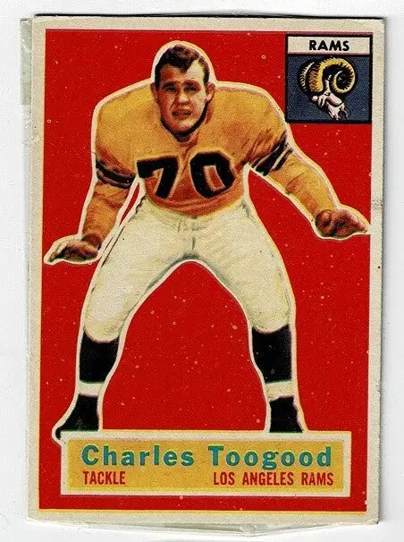 SUPER RARE 1956 Topps Football Cello One Card TEST Pack NMT Charles Toogood #54 - Football Card Box