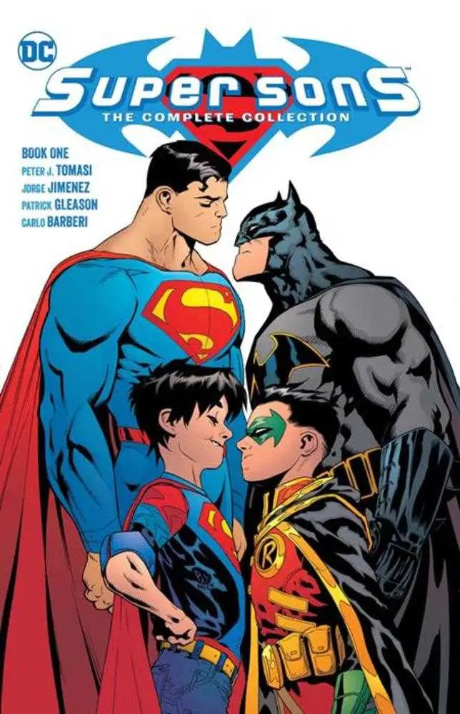 Super Sons comic book cover featuring Damian Wayne and Jonathan Kent for the Complete Collection TPB
