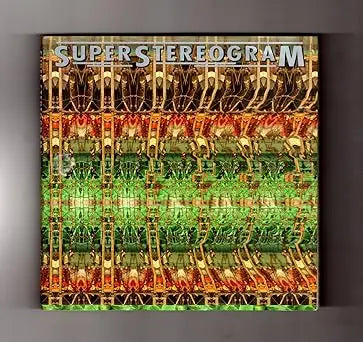 Super Stereogram Softcover with vibrant abstract autostereogram revealing hidden 3D images