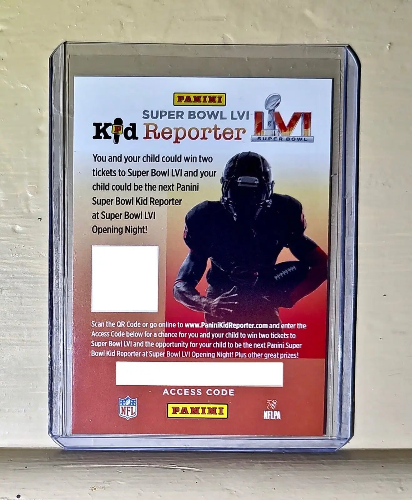 Superbowl LVI Kid Reporter 2021 Panini Special Collectors Card