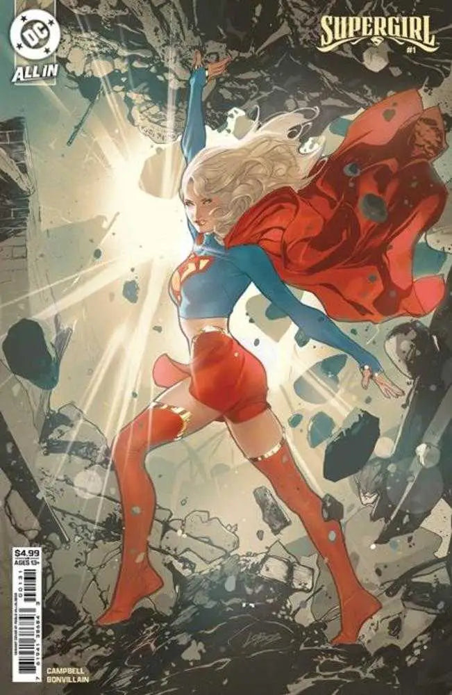 Supergirl comic book cover Supergirl #1 Cover C Pablo Villalobos Card Stock Variant with Sophie Campbell art