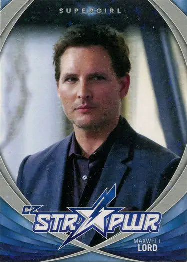 Headshot of a man in a suit for Supergirl STR PWR Chase Card trading cards