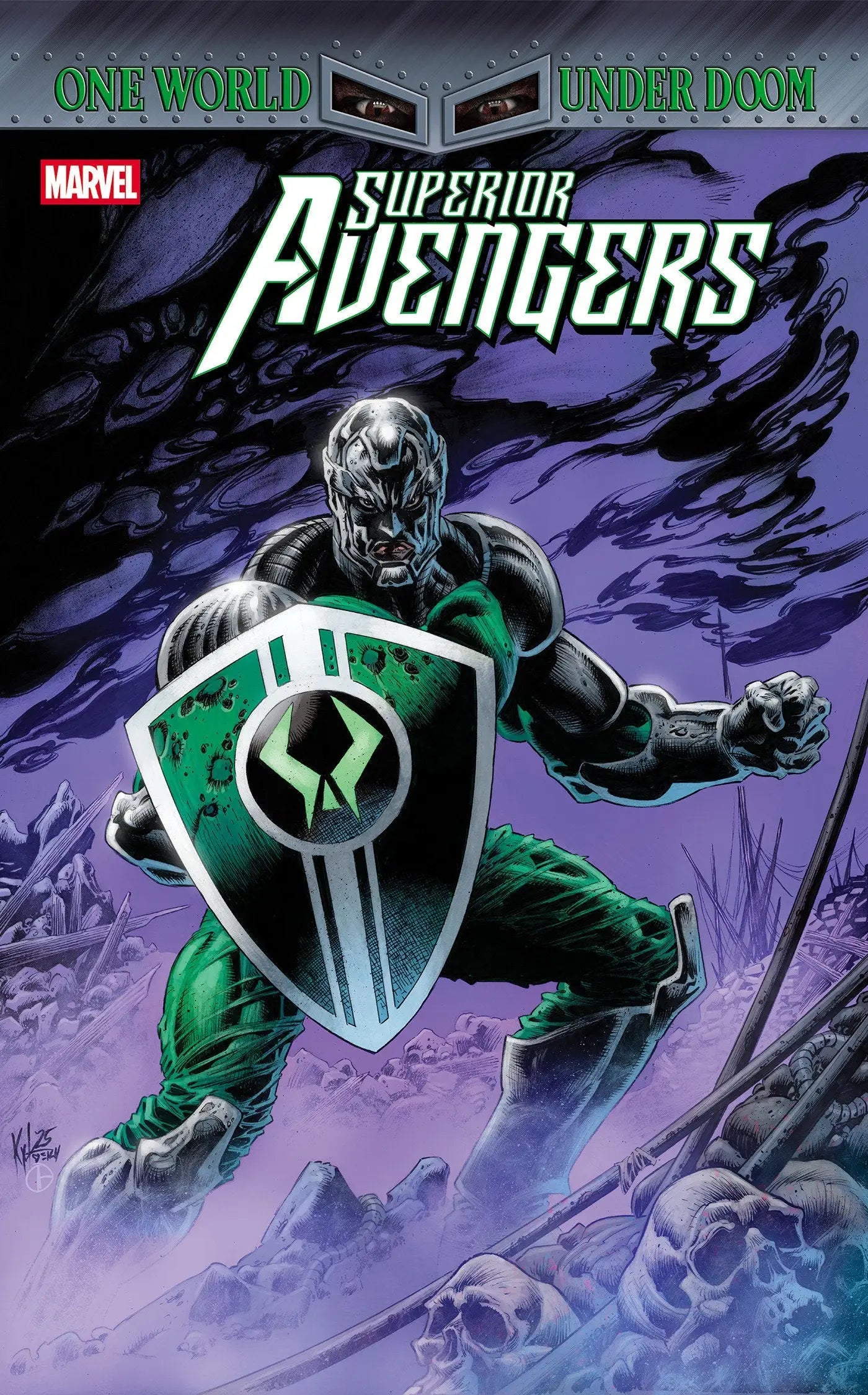 Superior Avengers comic book featuring Kyle Hotz Variant Doom art