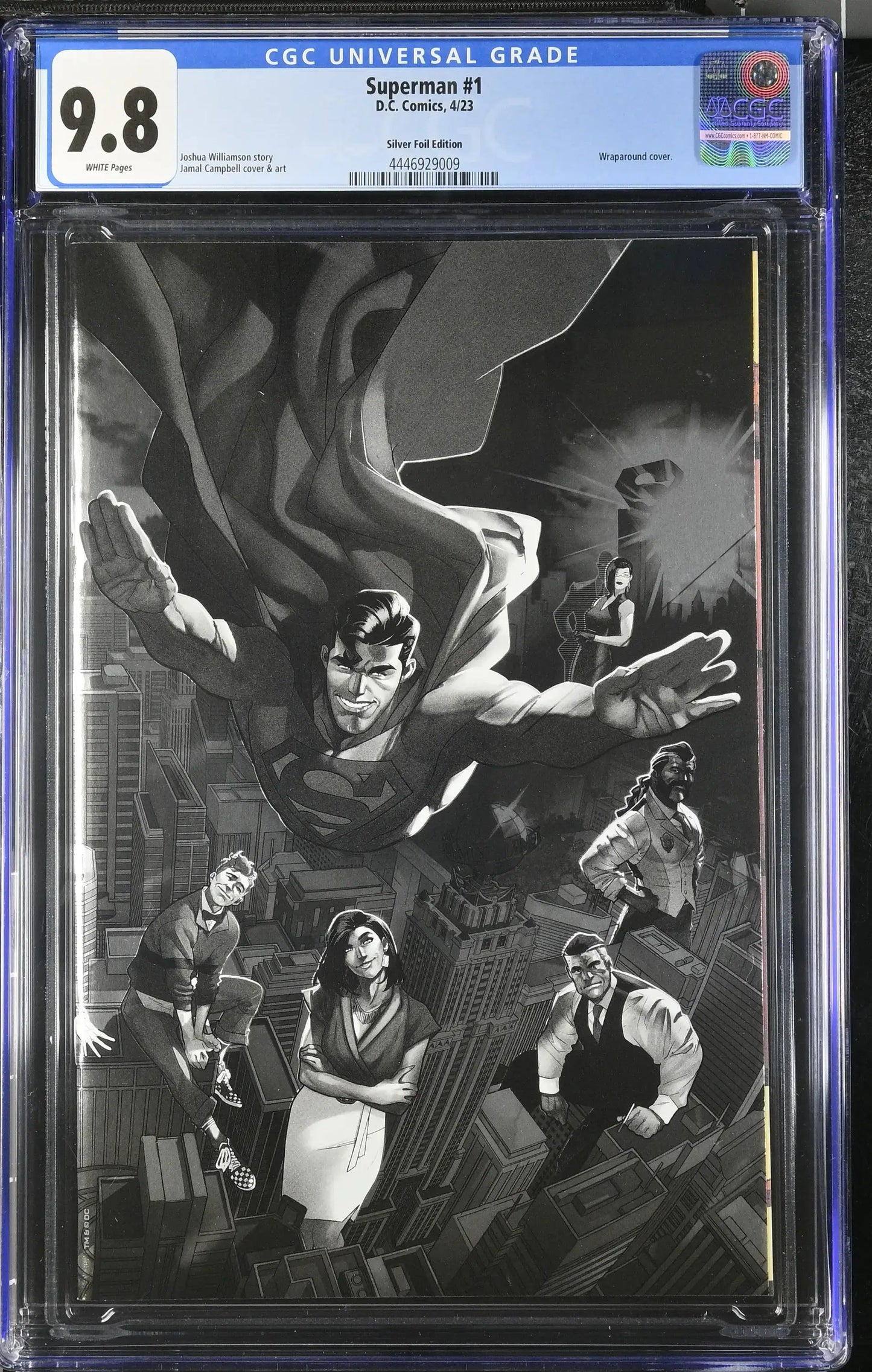 Superman #1 Graded CGC 9.8 Lunar Retailer Appreciation Variant Silver Foil - Comic Book