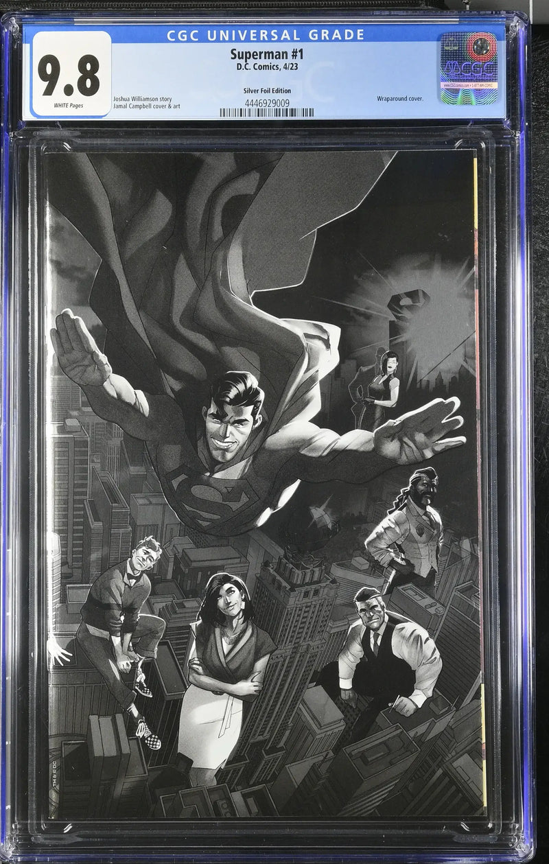 Superman #1 Graded CGC 9.8 Lunar Retailer Appreciation Variant Silver Foil - Comic Book