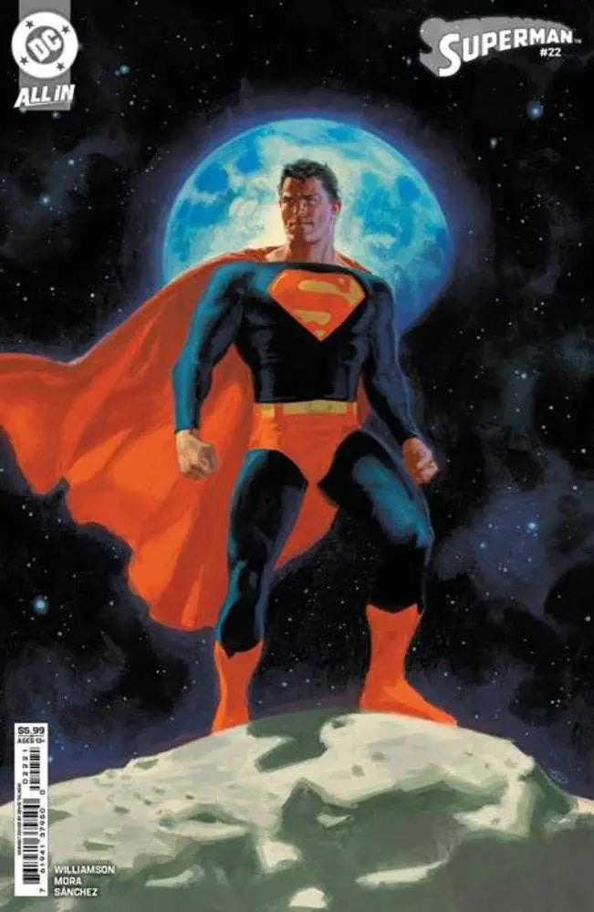 Superman stands heroically on Superman #22 Cover D David Talaski Card Stock Variant trading card