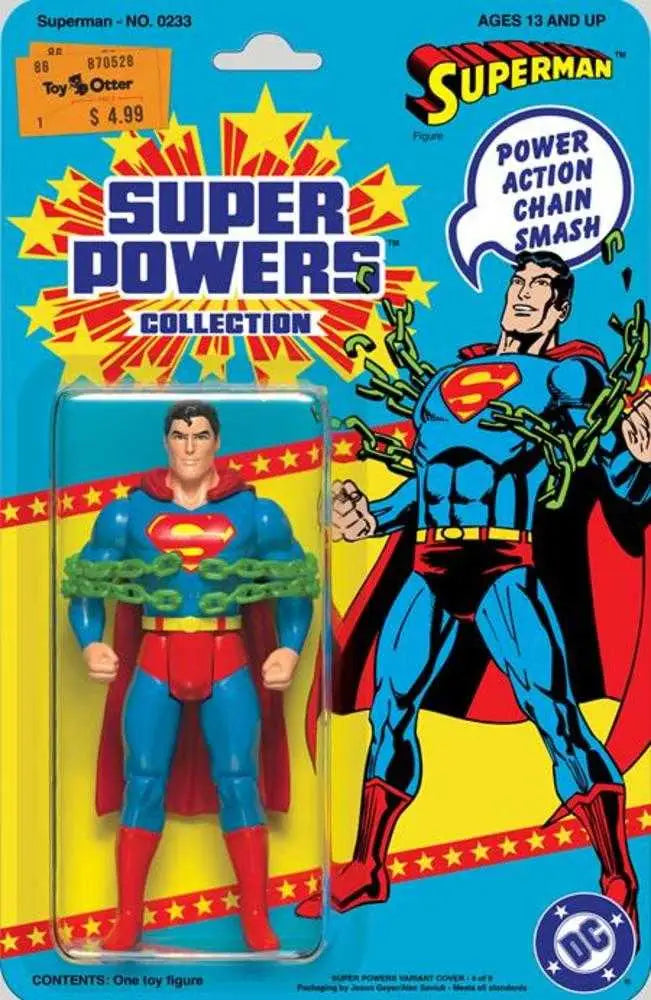Superman #233 Facsimile Edition action figure in packaging with Jason Geyer and Alex Saviuk