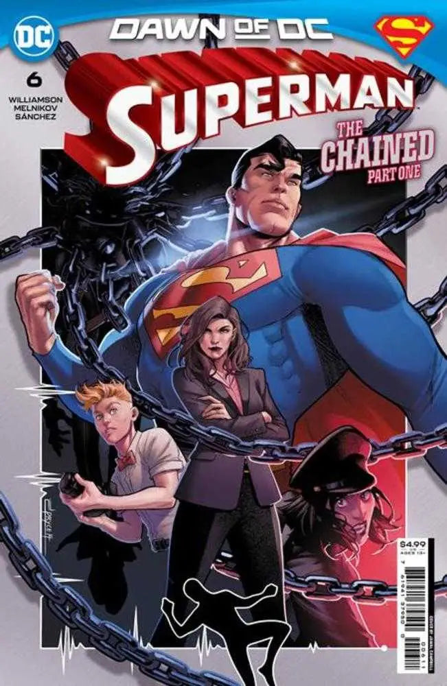 Comic book cover of Superman The Chained featuring characters from DC Dawn of DC series