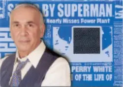 Trading card featuring mature man in suit from Superman Returns costume card collection