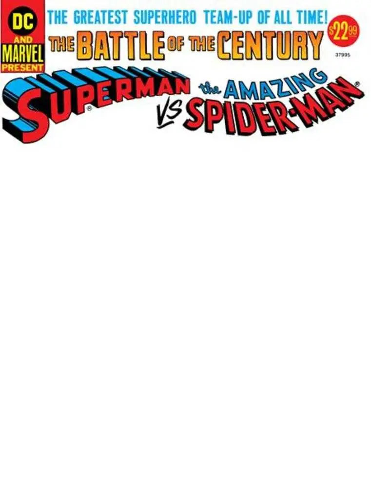 Superman vs The Amazing Spider-Man #1 Facsimile Edition Cover D Blank Variant - Comic Book
