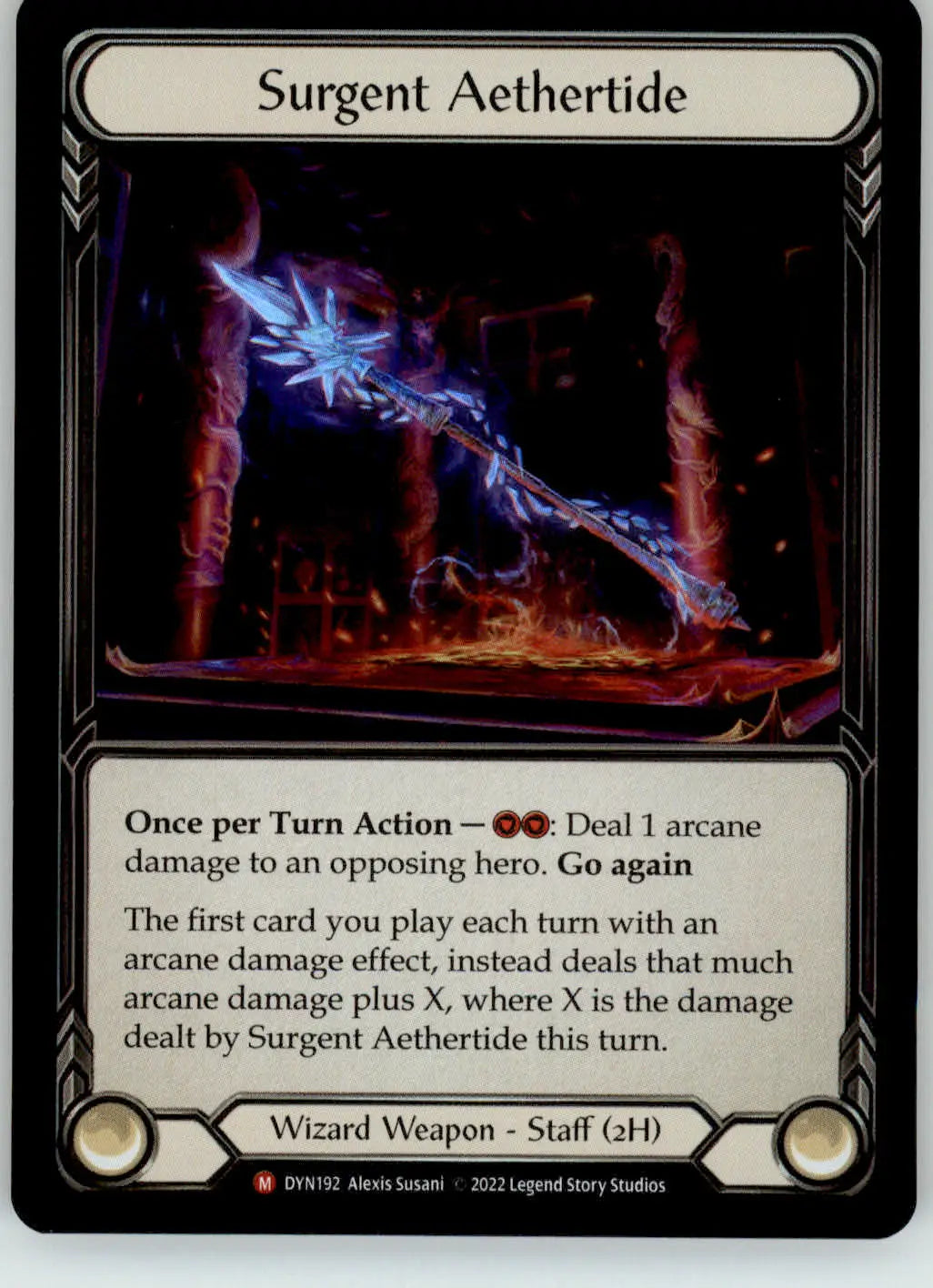 Surgent Aethertide - Dynasty - DYN192 - Rainbow Foil NM Flesh and Blood - TCG Card Single