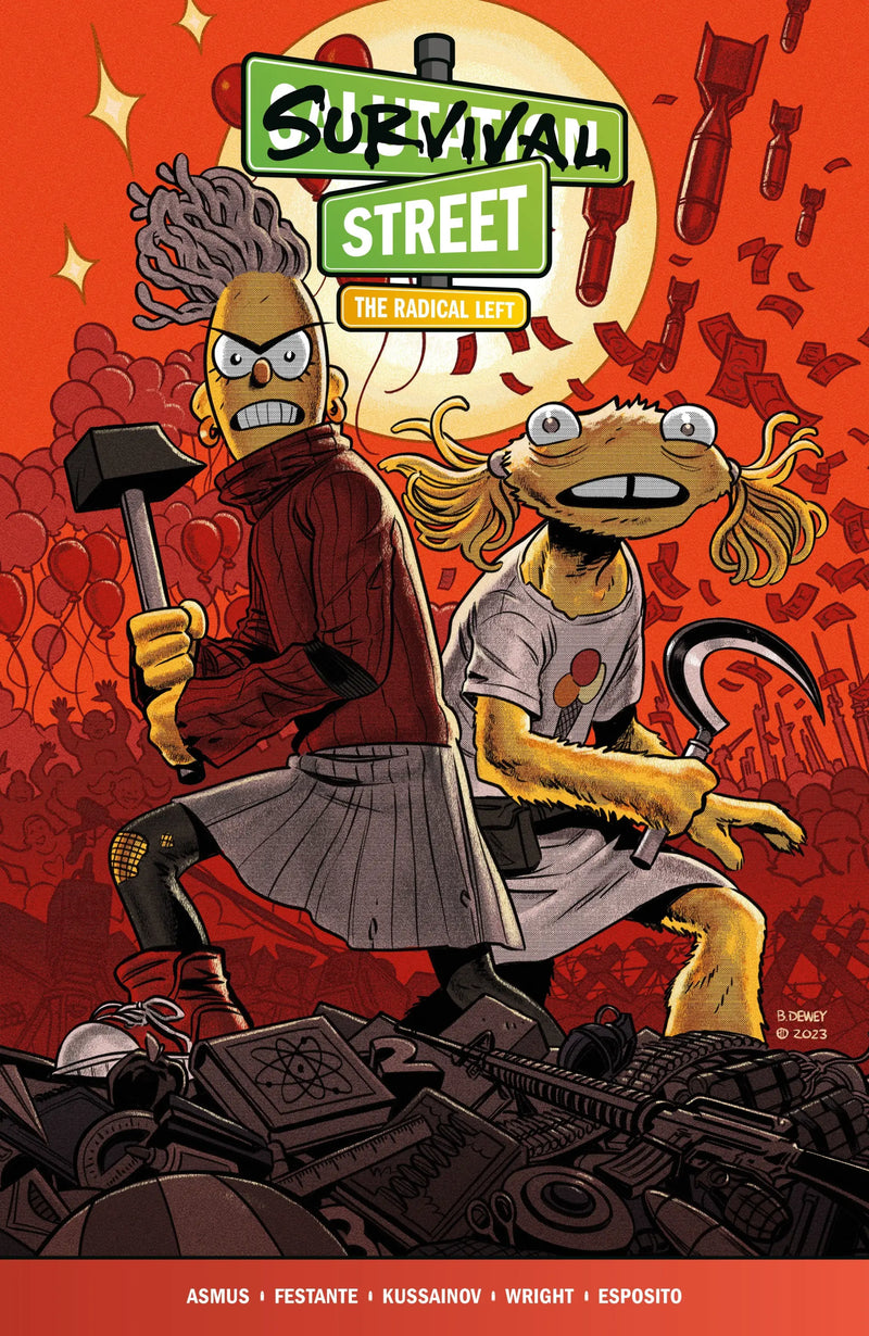 Comic book cover for Survival Street Volume 2 The Radical Left featuring action scenes