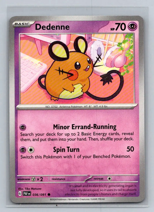SV: Paldean Fates #036/091 Dedenne - Pokémon Card Single