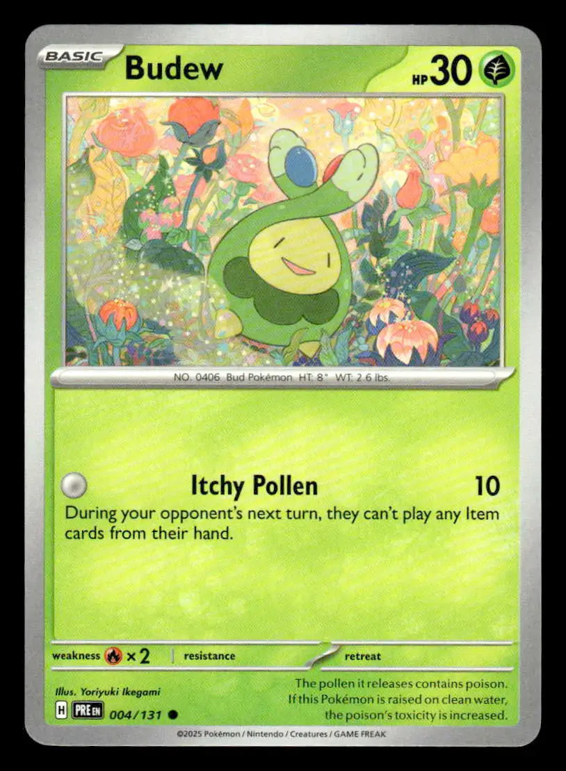 SV: Prismatic Evolutions #004/131 Budew Common NM - Pokémon Card Single