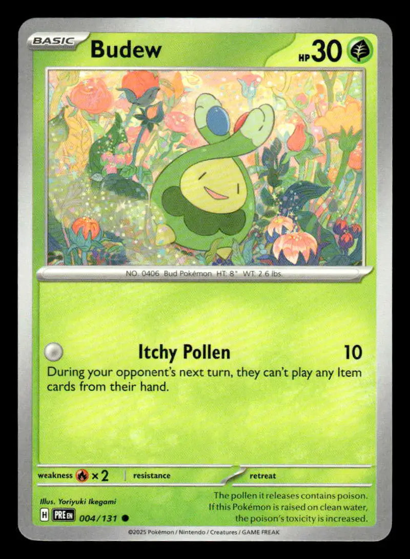 SV: Prismatic Evolutions #004/131 Budew Common NM - Pokémon Card Single