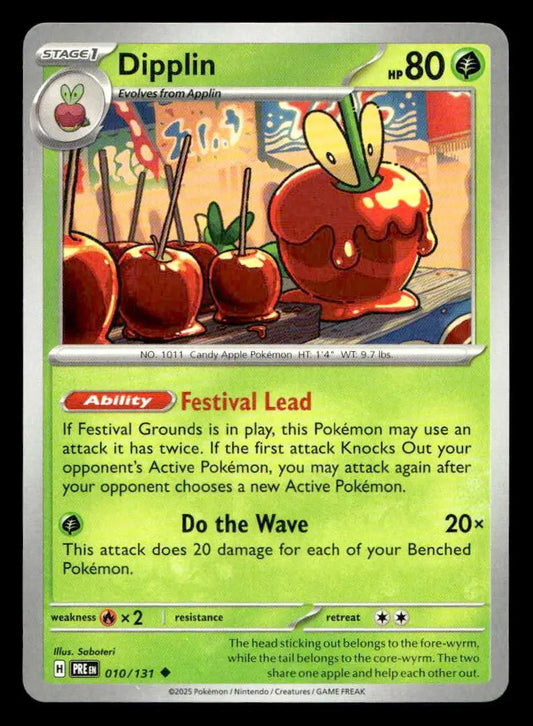 SV: Prismatic Evolutions #010/131 Dipplin Uncommon NM - Pokémon Card Single
