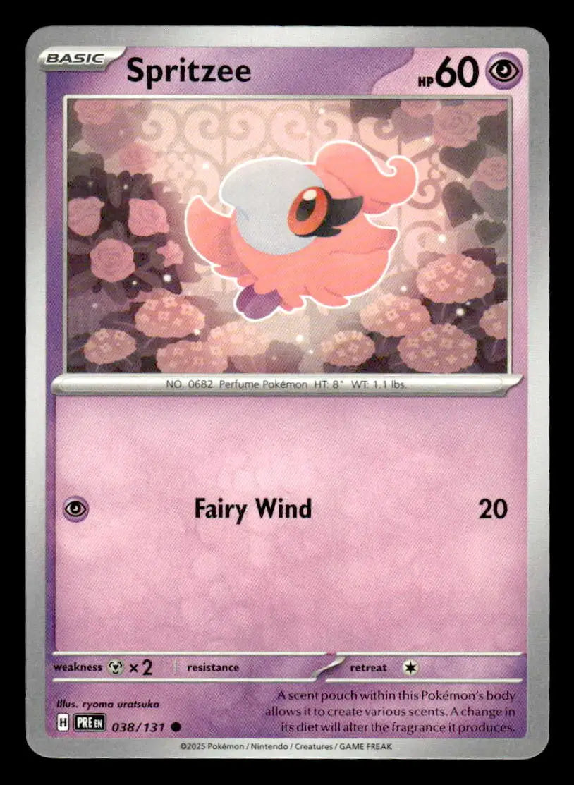 SV: Prismatic Evolutions #038/131 Spritzee Common - Pokémon Card Single