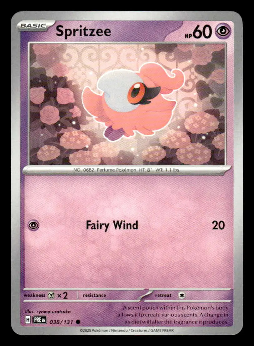 SV: Prismatic Evolutions #038/131 Spritzee Common - Pokémon Card Single