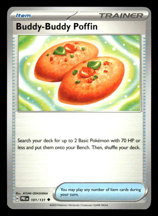 SV: Prismatic Evolutions #101/131 Buddy-Buddy Poffin Uncommon NM - Pokémon Card Single